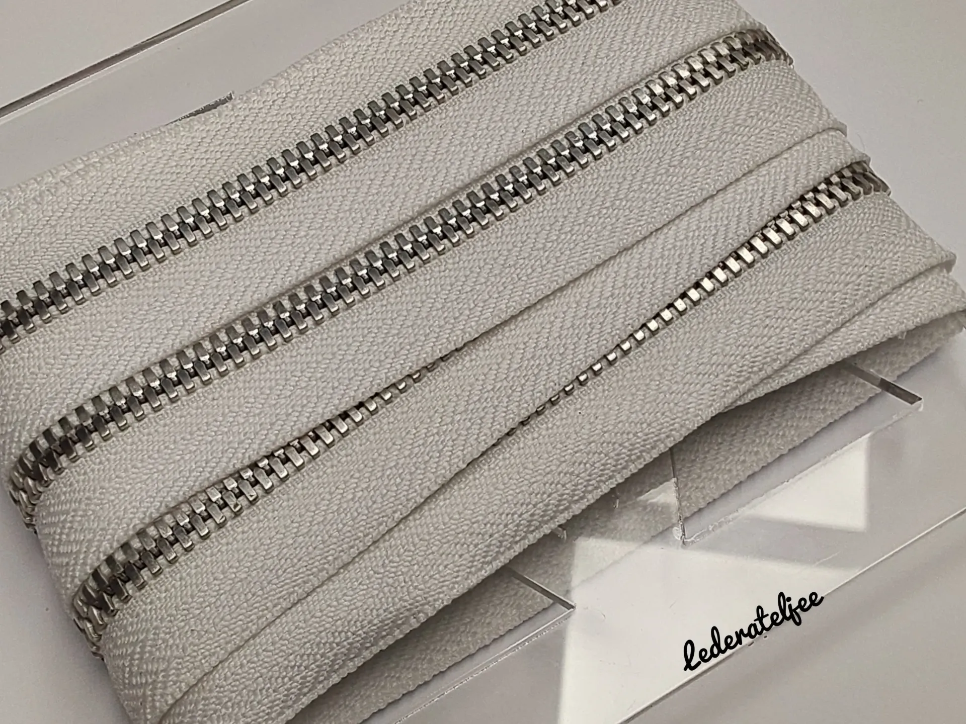 Metalen rits 5mm - Wit (geen YKK) (Nikkel)