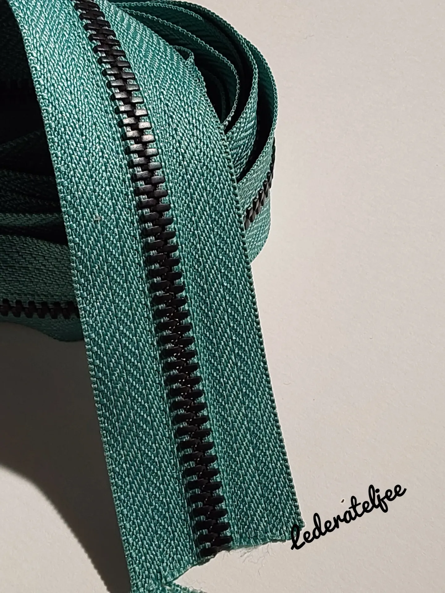 Metalen rits 5mm - Turquoise (geen YKK) (Zwart)