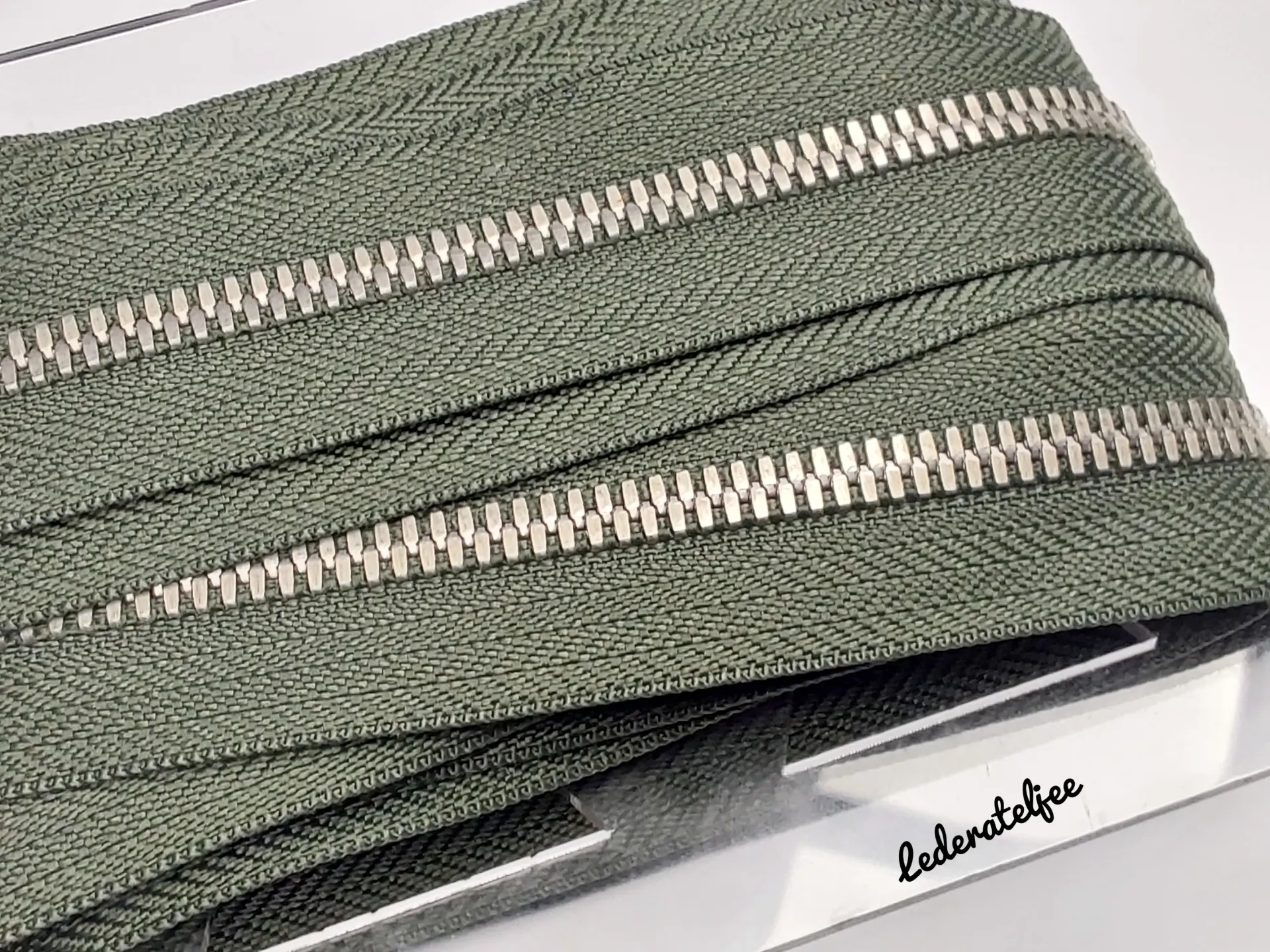 Metalen rits 5mm - Sagegreen (geen YKK) (Nikkel)