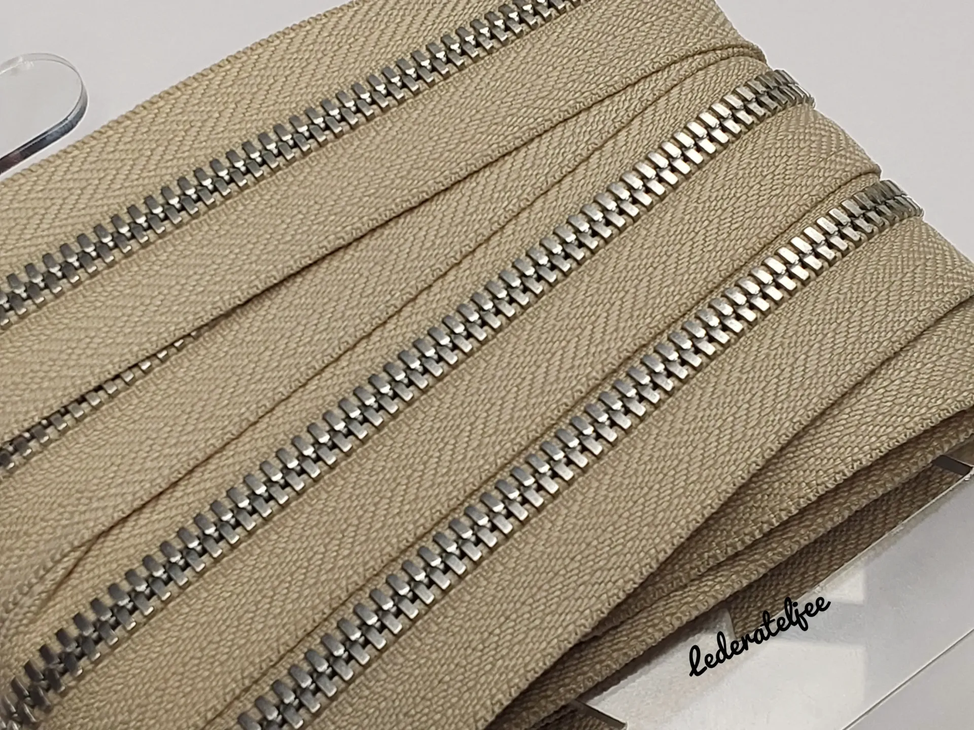 Metalen rits 5mm - Beige (geen YKK) (Nikkel)