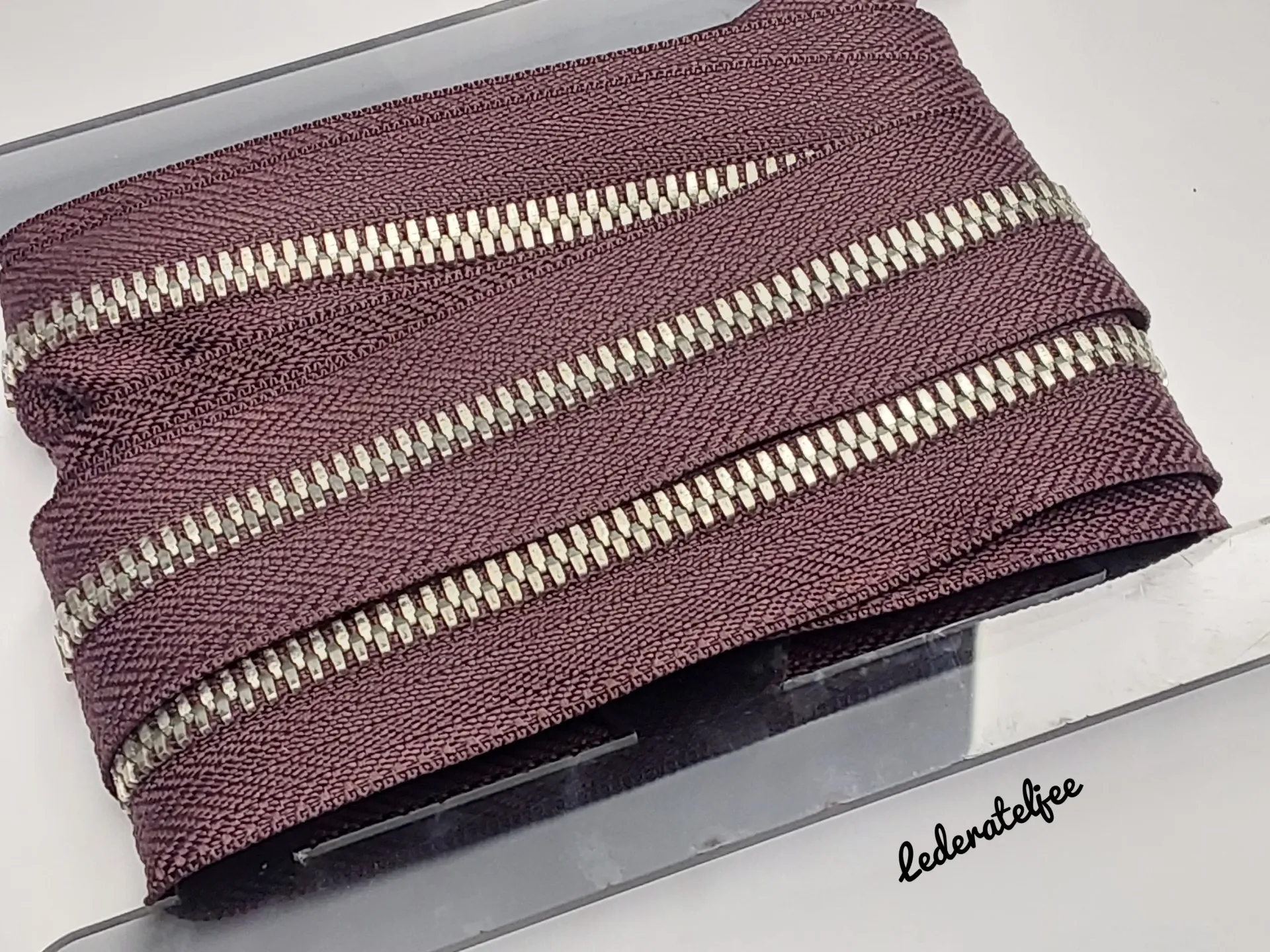 Metalen rits 5mm - Paars (geen YKK) (Nikkel)