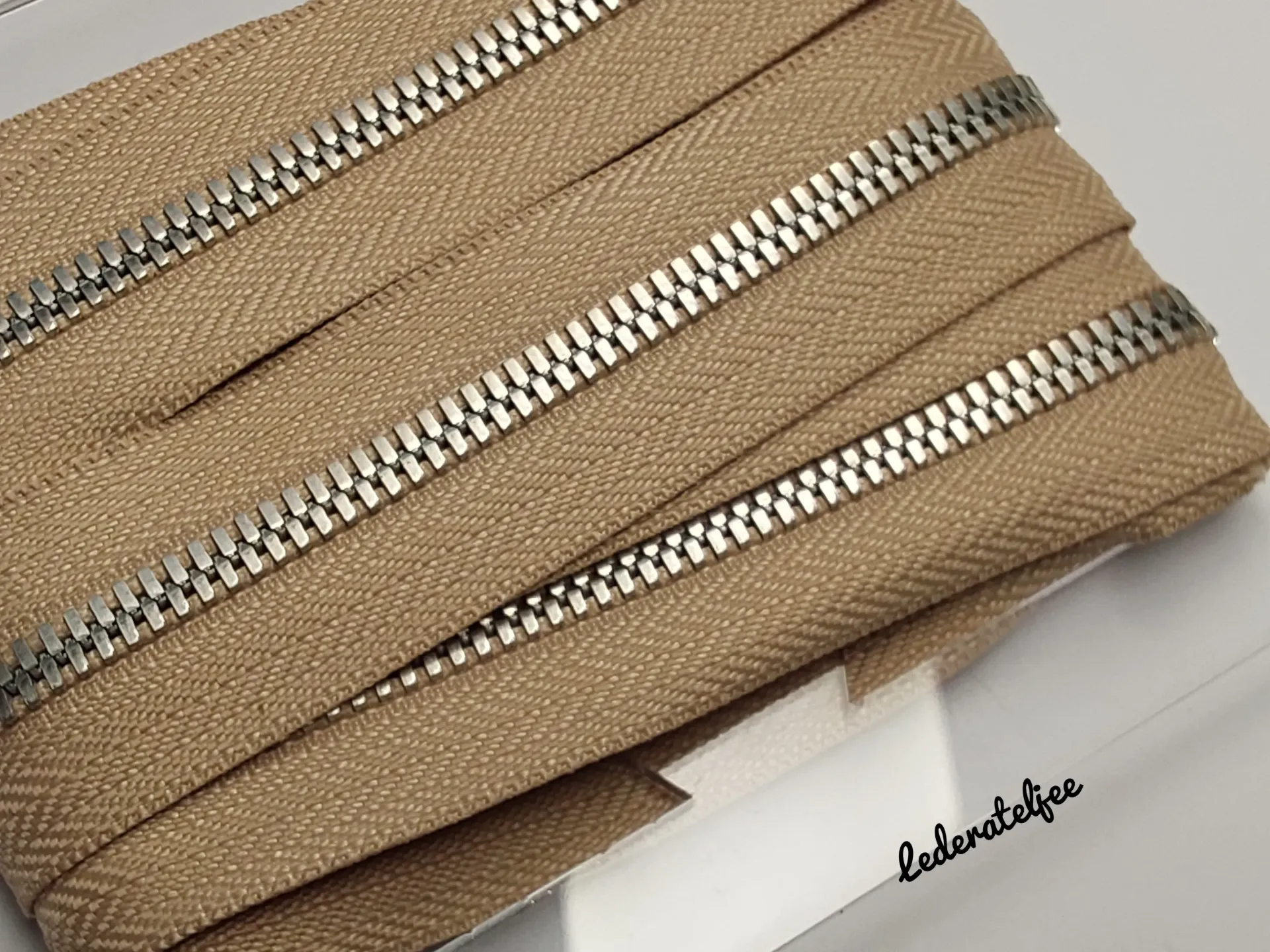 Metalen rits 5mm - Beige (geen YKK) (nikkel)