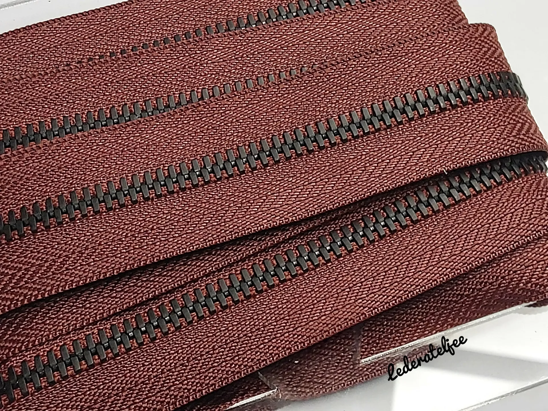 Metalen rits 5mm - Bordeaux (geen YKK) (Zwart)