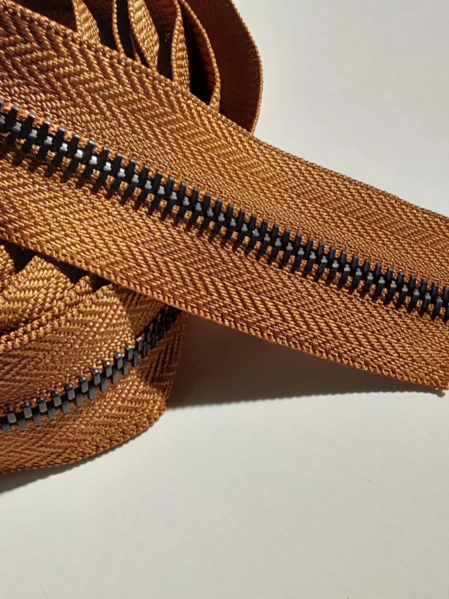 Metalen rits 5mm - Cognac (geen YKK) (Zwart)