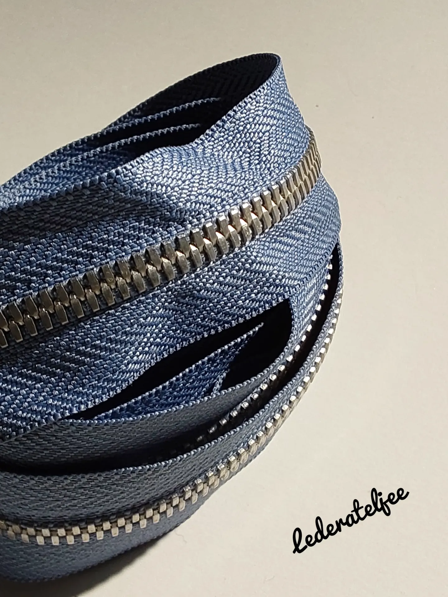 Metalen rits 5mm - Jeans Blue (geen YKK) (Zwart)
