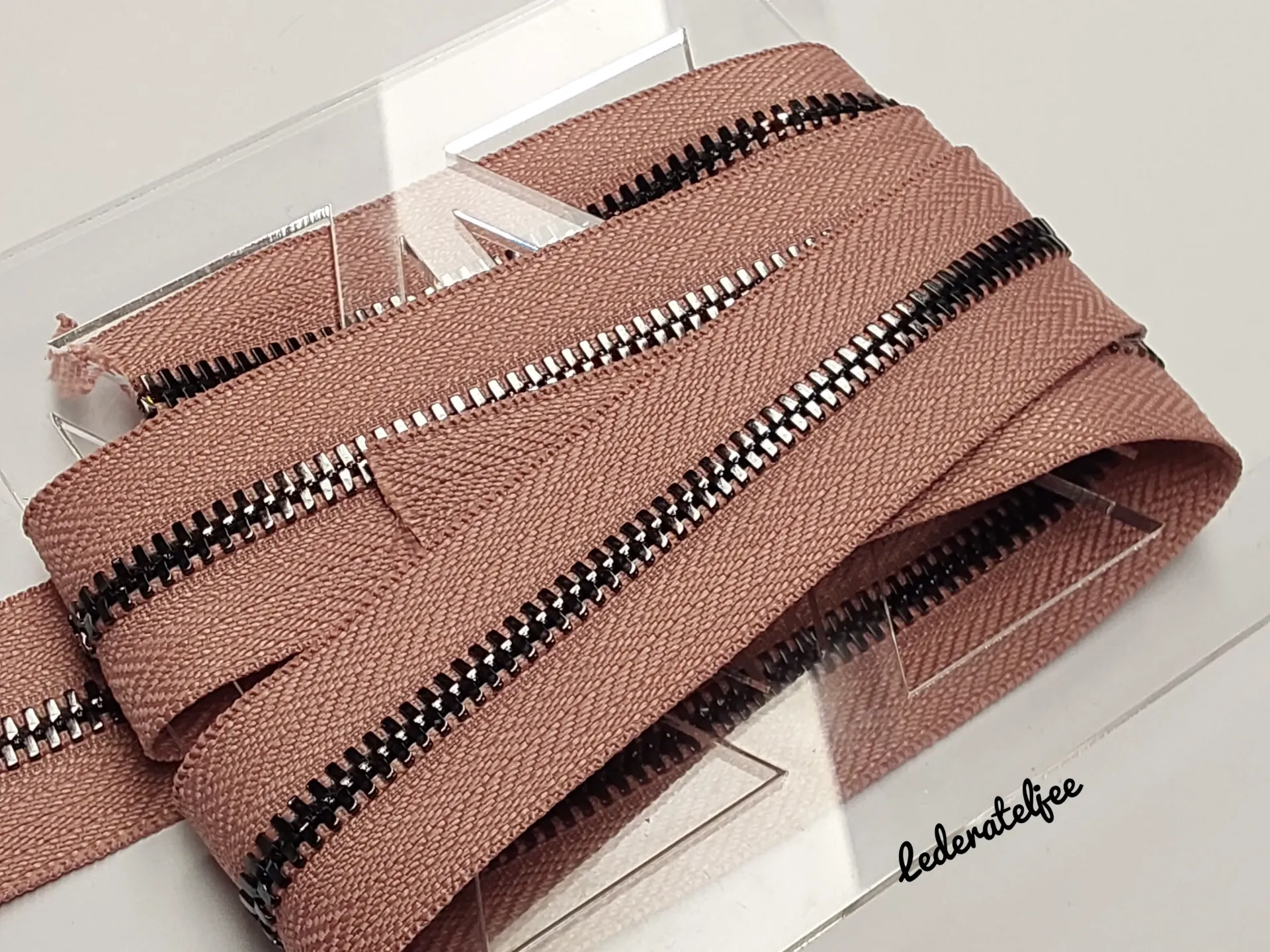 Metalen rits 5mm - Roze (geen YKK) (nikkel)