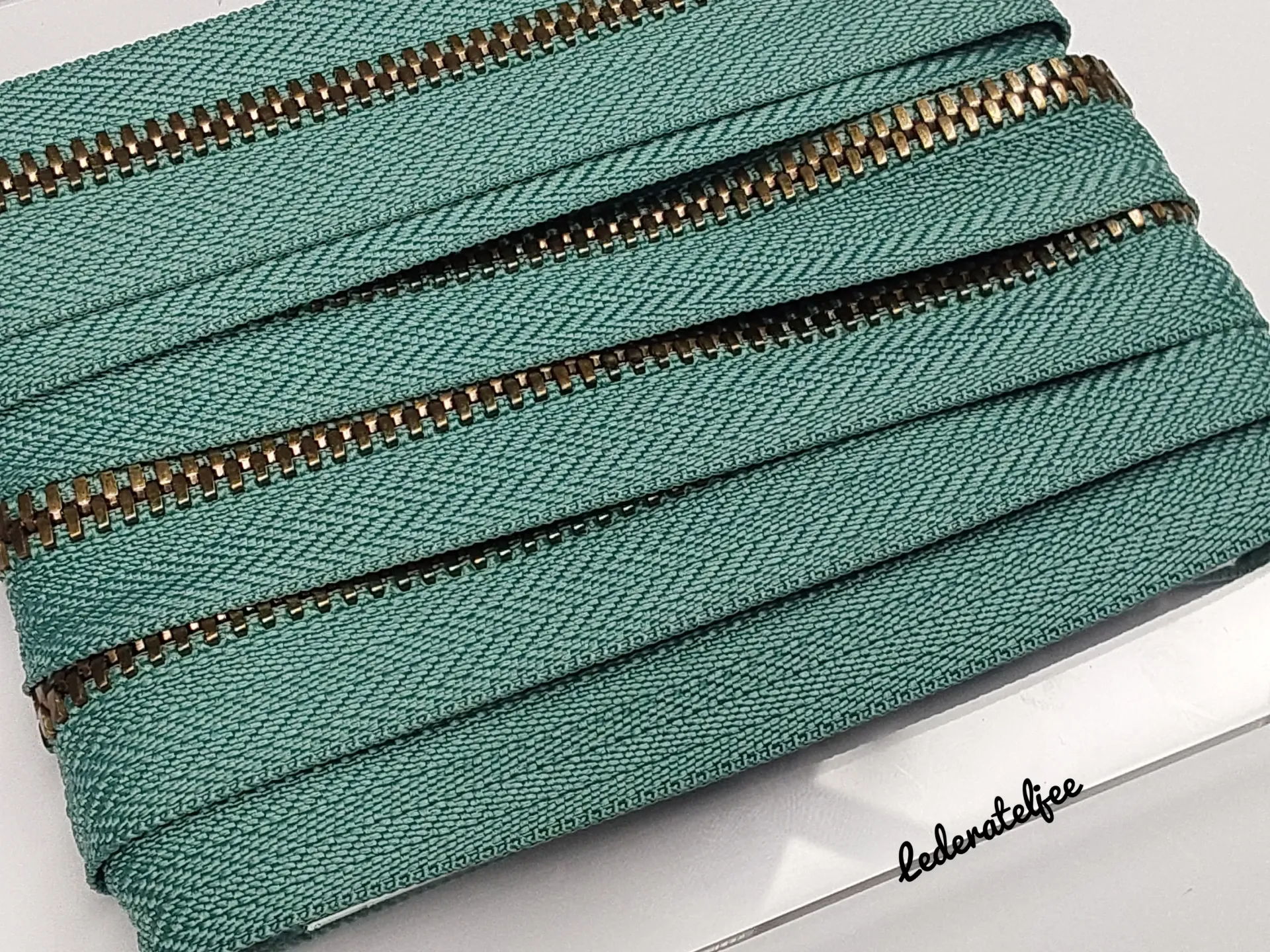 Metalen rits 5mm - Turquoise (geen YKK) (Zwart)