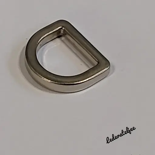 H111 D-ring 1cm Sandblasted