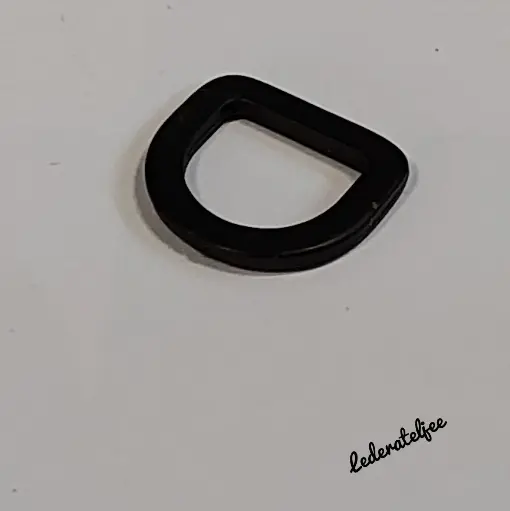 H108 D-ring 1cm Zwart