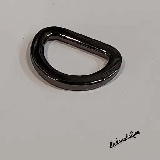 H128 D-ring 1.5cm Gun Metal