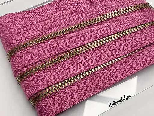 Metalen rits Bronzen tandjes 5mm - verschillende kleuren (geen YKK) 